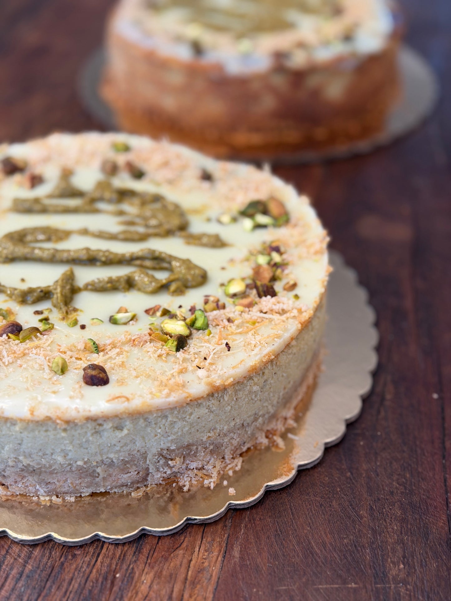 White chocolate Dubai cheesecake