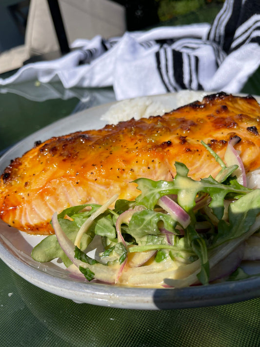 Perfectly baked sweet and savory honey garlic salmon