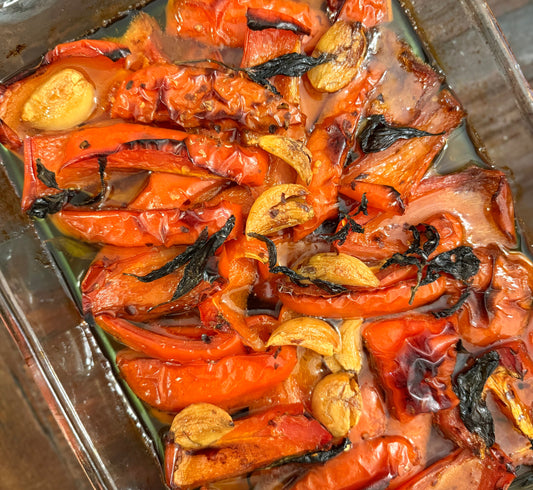 Oven-Roasted Confit Bell Peppers