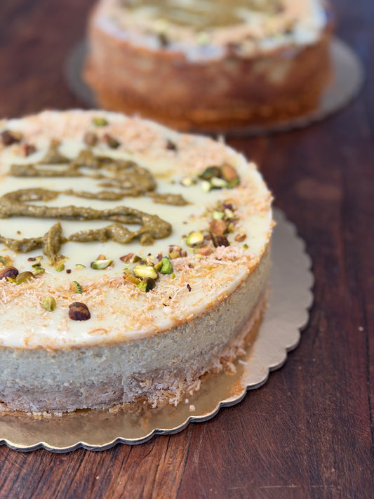 White chocolate Dubai cheesecake